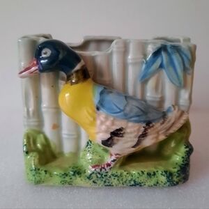 Vintage Planter With Duck